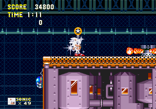 White Sonic in Sonic & Knuckles background
