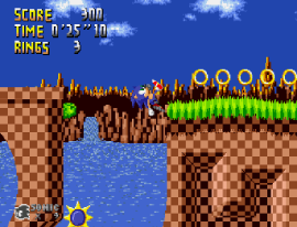 Sonic the Hedgehog (USA, Europe) [Hack by Team Lost Land v4.0] (~Sonic - The Lost Land) background