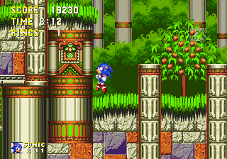 Drop Dash in Sonic 3 & Knuckles background