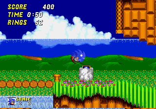 Drop Dash in Sonic 2 background