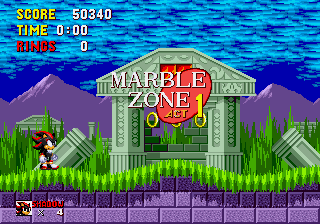 Shadow the Hedgehog in Sonic the Hedgehog background
