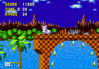 Frozen Tails in Sonic The Hedgehog background