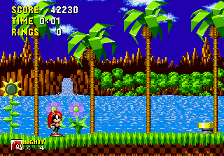 Mighty the Armadillo in Sonic the Hedgehog background