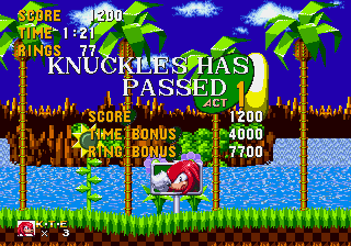 Knuckles in Sonic 1 - Super Knuckles Mode (2023 Update) background