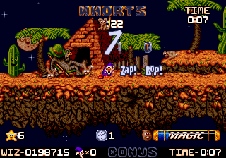Wiz'n'Liz - The Frantic Wabbit Wescue (Europe) background