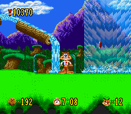 Bubsy in Claws Encounters of the Furred Kind background