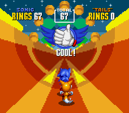 Dark Sonic in Sonic 2 background