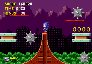 Super Sonic in Sonic the Hedgehog background
