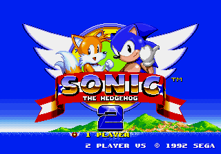 Sonic 2 Super Sonic Blue background