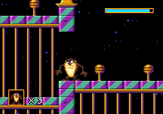 Taz in Escape from Mars (Europe) background