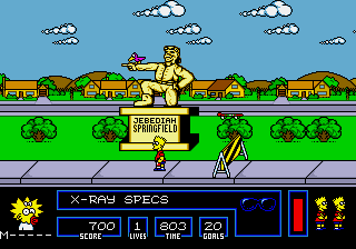 Simpsons, The - Bart Vs The Space Mutants (USA, Europe) background