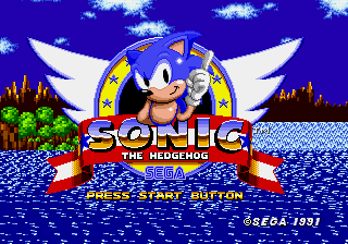 Sonic 1 Hold Right to Win background