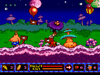 Toe Jam & Earl in Panic on Funkotron (Europe) background