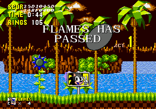Flames in Sonic 1 background