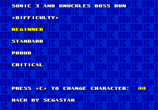 Sonic 3 & Knuckles Hack - Boss Attack background
