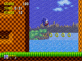 Sonic the Hedgehog (USA, Europe) [Hack by Carretero v2.0] (~Sonic - Return to the Origin) (Backward Play) background