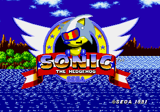 Silver Sonic in Sonic 1 background