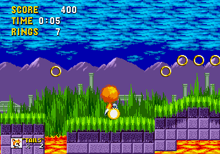 Tails in Sonic The Hedgehog (Chaotix Style) background