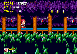 Red Sonic in Sonic 2 background