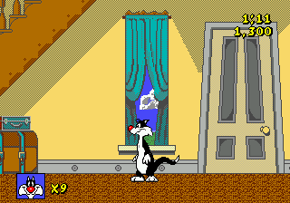 Sylvester & Tweety in Cagey Capers (Europe) background