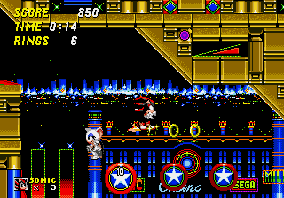 Shadow & Rouge in sonic 2 background