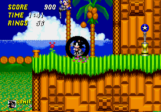 Flames in Sonic 2 background