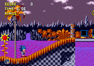 Sonic the Hedgehog Painful World Spikes Kaizo 2 background